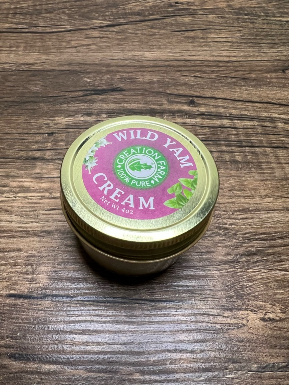 Wild Yam Cream 4oz Creation Farm Natural Hormone Balance Cream Menopause Support